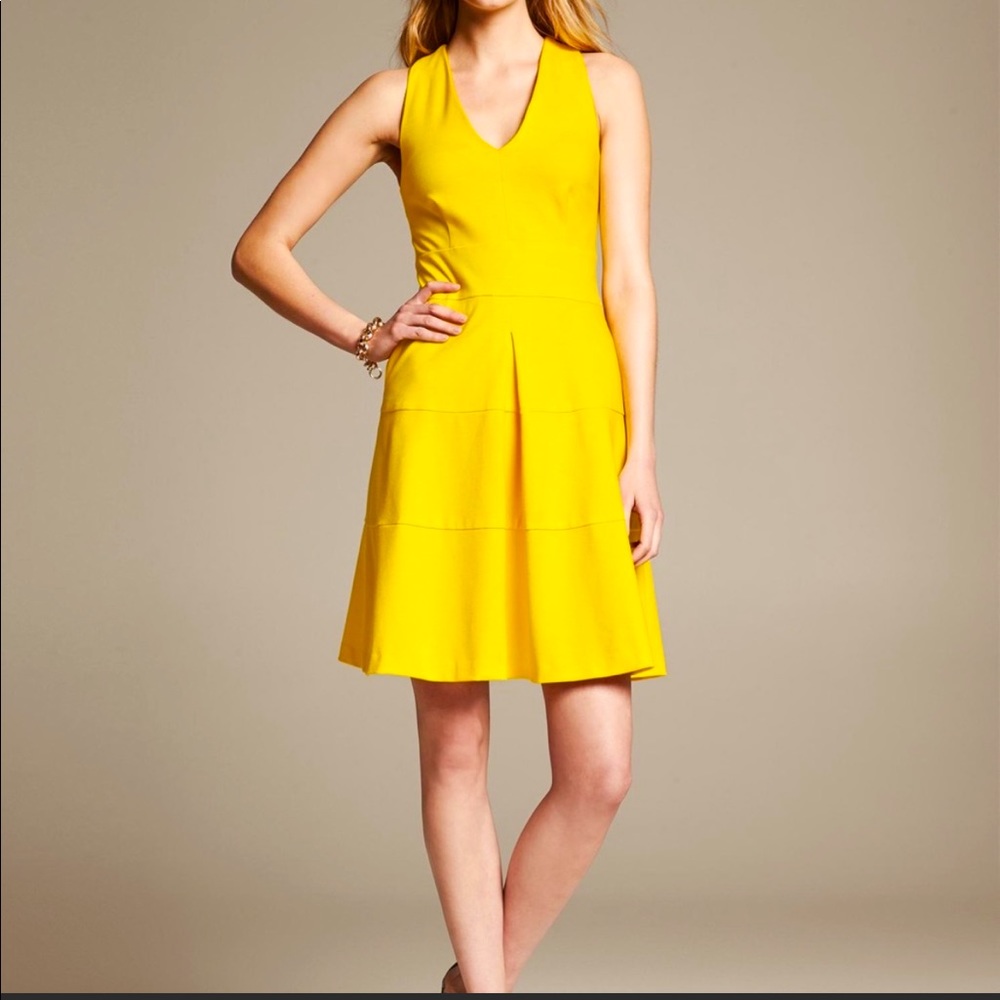 Banana Republic Yellow Knit Dress